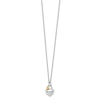 White Ice Sterling Silver Rhodium-plated Gold-tone Diamond Double Heart Necklace with 2 Inch Extender, 18" view 2