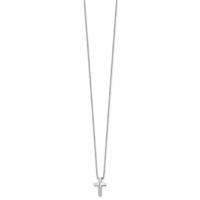 White Ice Sterling Silver Rhodium-plated Diamond Cross Slide Pendant Necklace with 2 Inch Extender, 18" view 2
