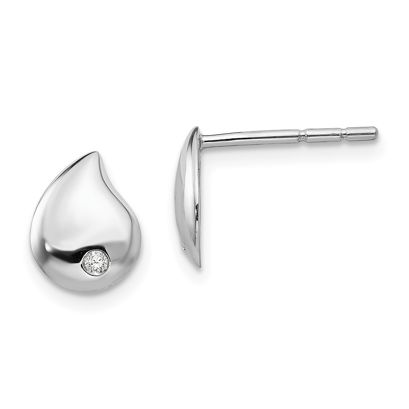 Ss White Ice Diamond Teardrop Post Earrings Ss White Ice Diamond Teardrop Post Earrings