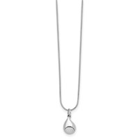 White Ice Sterling Silver Rhodium-plated Diamond Teardrop Necklace with 2 Inch Extender, 18" view 2