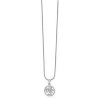 White Ice Sterling Silver Rhodium-plated Diamond Tree Necklace with 2 Inch Extender, 18" view 2