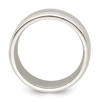 Sterling Silver 6mm Polished Flat Beveled Edge Fancy Band view 2