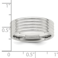 Sterling Silver 7mm Polished 5-Row Fancy Band view 5