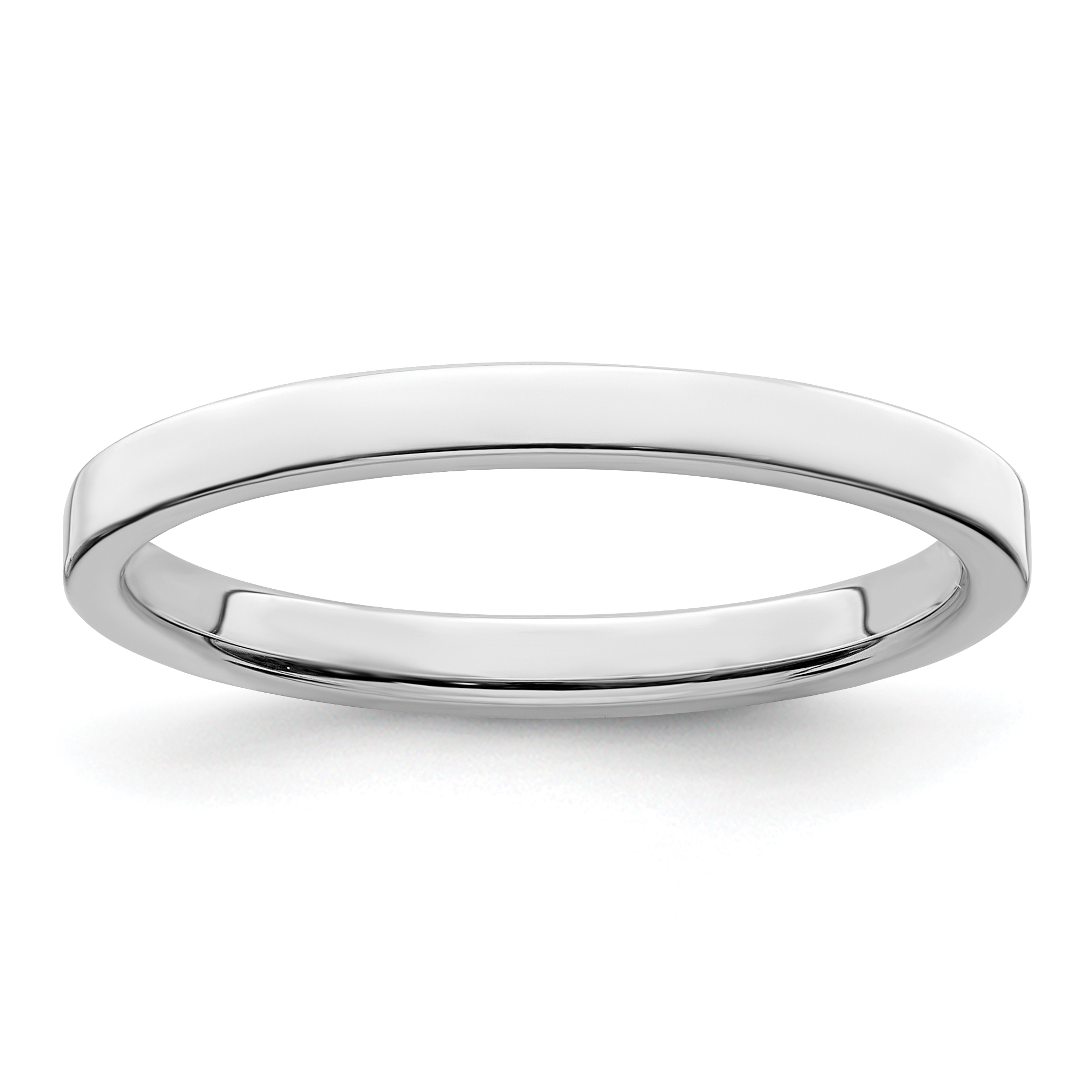 Sterling Silver 2mm Lightweight Flat Size 13 Band (QWFB020-13)