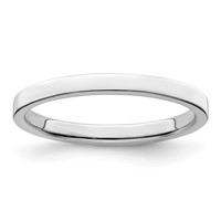 Sterling Silver 2mm Lightweight Flat Band view 1