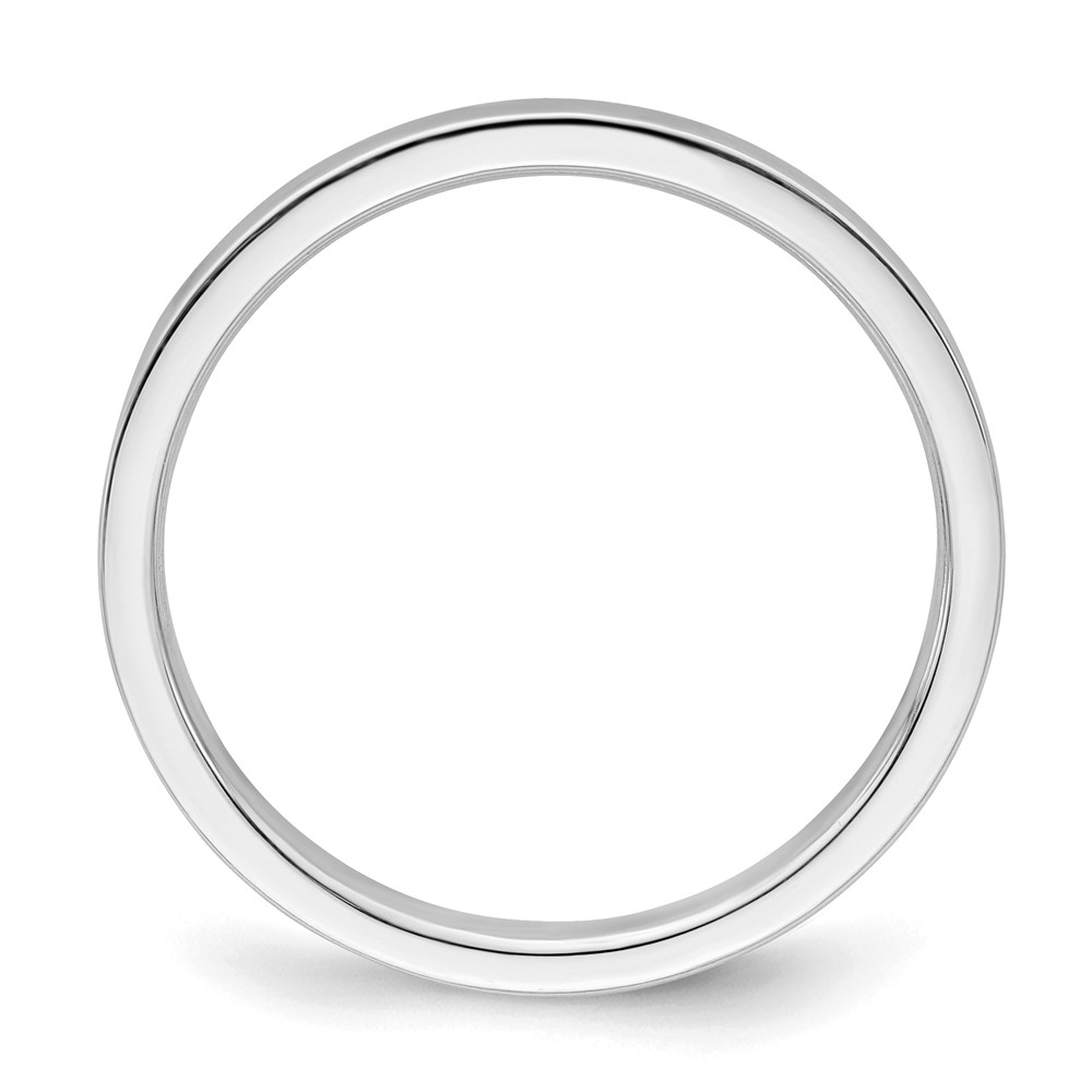 Sterling Silver Rhodium-plated 2mm Flat Size 6 Band (QWFB020RH-6)