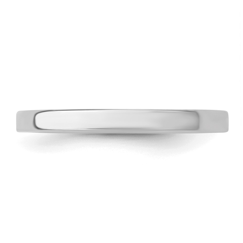 Sterling Silver Rhodium-plated 2mm Flat Size 6 Band (QWFB020RH-6)