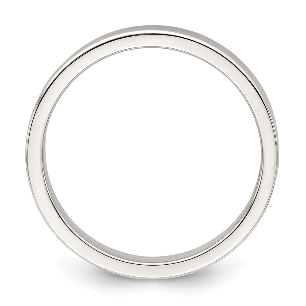 Sterling Silver 3mm Lightweight Flat Size 4 Band (QWFB030-4)