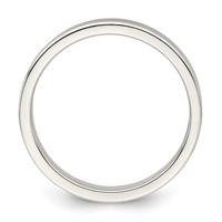 Sterling Silver 3mm Lightweight Flat Band - Size 4 view 2