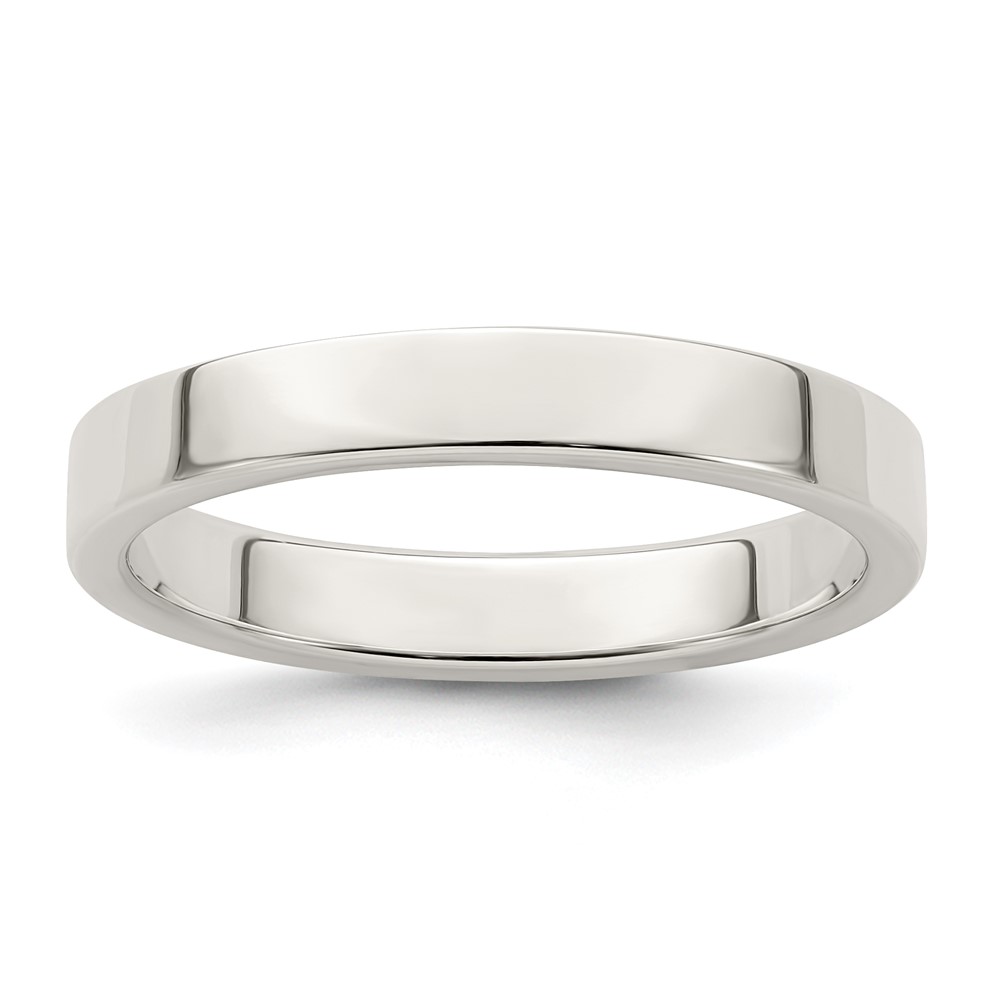 Sterling Silver 3mm Lightweight Flat Size 10 Band (QWFB030-10)