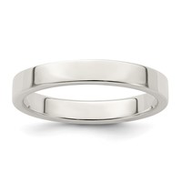 Sterling Silver 3mm Lightweight Flat Band - Size 4 view 1