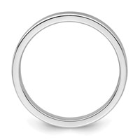 Sterling Silver Rhodium-plated 3mm Flat Band - Size 4 view 2