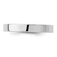 Sterling Silver Rhodium-plated 3mm Flat Band - Size 4 view 3