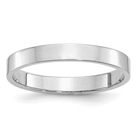 Sterling Silver Rhodium-plated 3mm Flat Band - Size 4 view 1