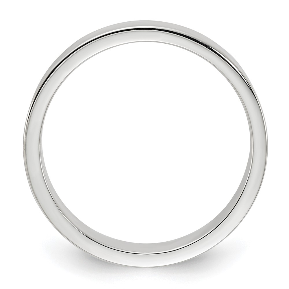 Sterling Silver 4mm Lightweight Flat Size 5 Band (QWFB040-5)