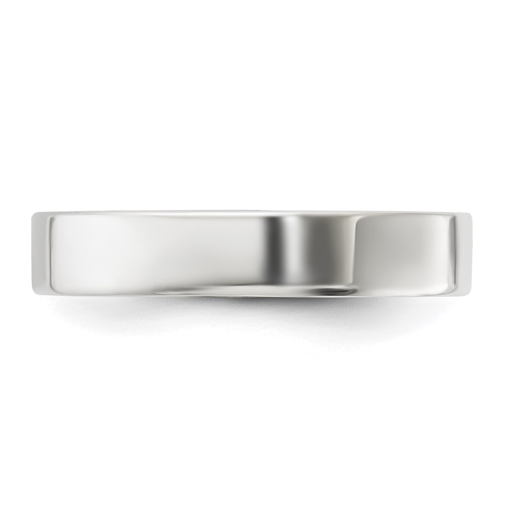 Sterling Silver 4mm Lightweight Flat Size 5 Band (QWFB040-5)