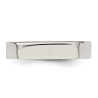 Sterling Silver 4mm Lightweight Flat Band - Size 4 view 5