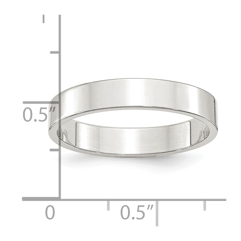 Sterling Silver 4mm Lightweight Flat Size 5 Band (QWFB040-5)