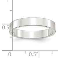 Sterling Silver 4mm Lightweight Flat Band - Size 4 view 4