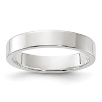 Sterling Silver 4mm Lightweight Flat Band - Size 4 view 1