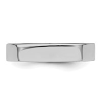 Sterling Silver Rhodium-plated 4mm Flat Band view 4