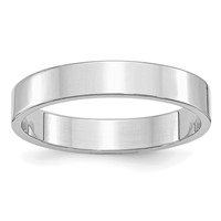 Sterling Silver Rhodium-plated 4mm Flat Band view 1
