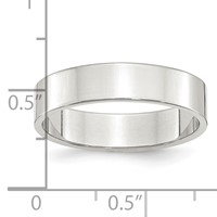 Sterling Silver 5mm Lightweight Flat Band - Size 4 view 4