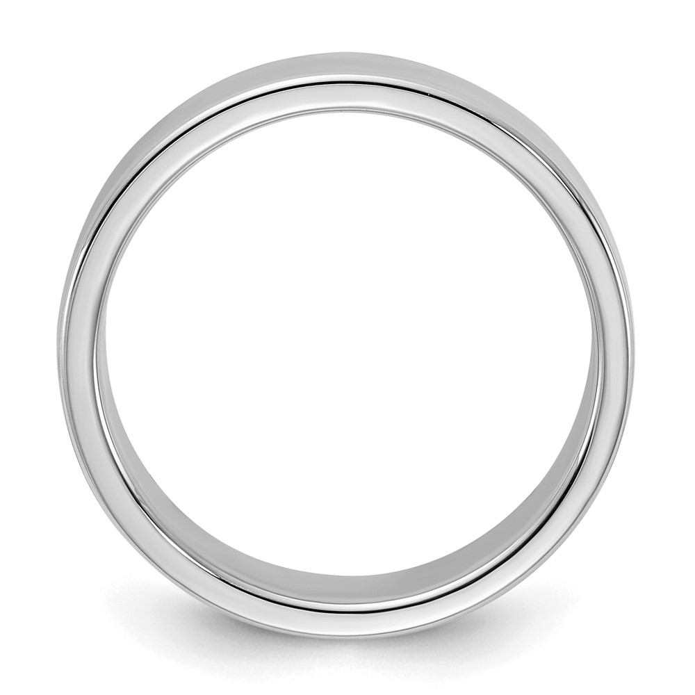 Sterling Silver Rhodium-plated 5mm Flat Size 12 Band (QWFB050RH-12)
