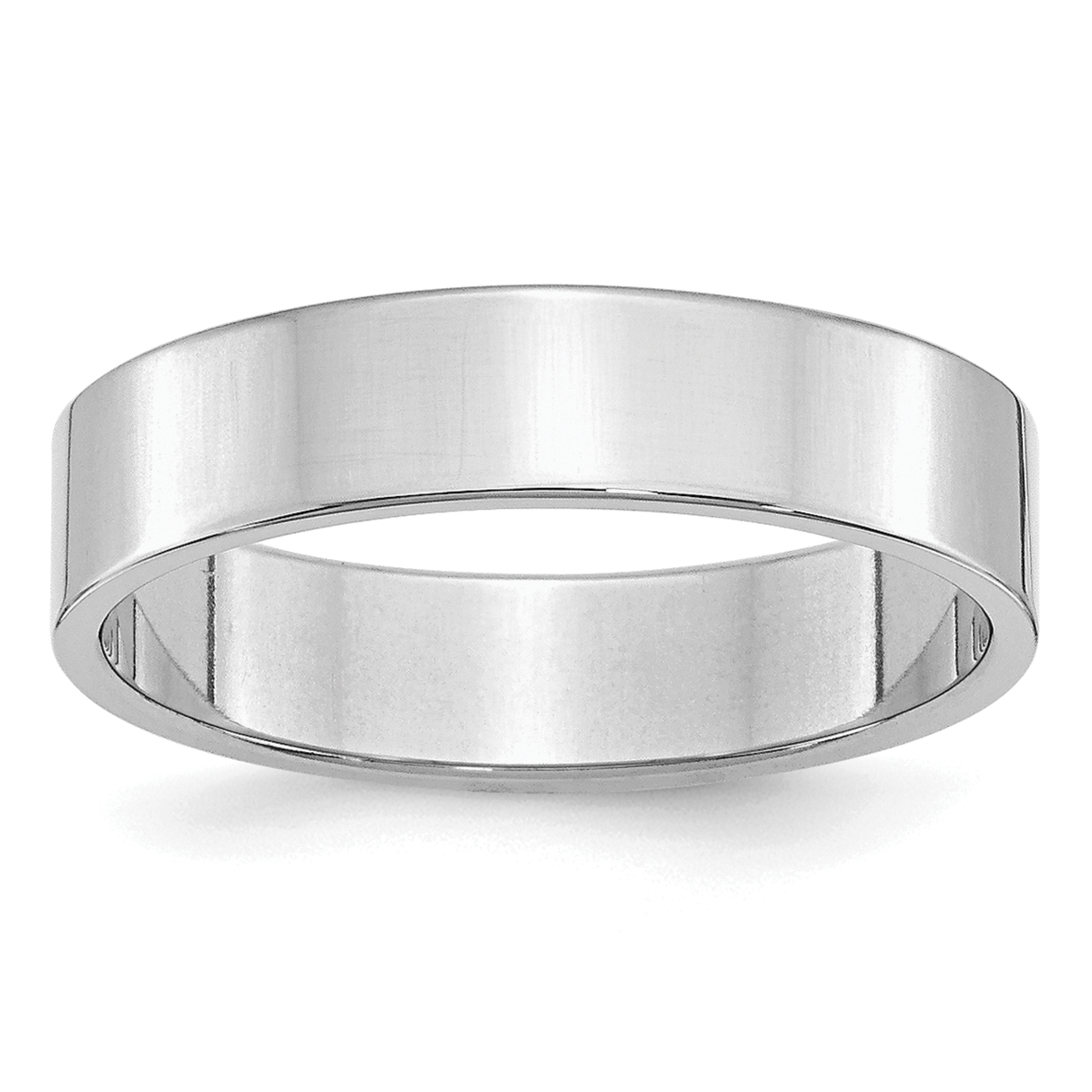Sterling Silver Rhodium-plated 5mm Flat Size 11 Band (QWFB050RH-11)