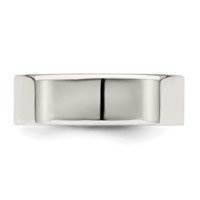Sterling Silver 6mm Lightweight Flat Band view 5