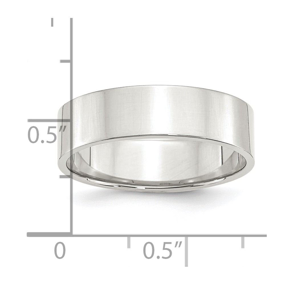 Sterling Silver 6mm Lightweight Flat Size 9 Band (QWFB060-9)