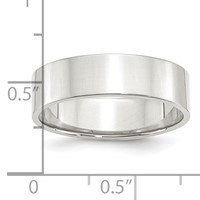 Sterling Silver 6mm Lightweight Flat Band view 4
