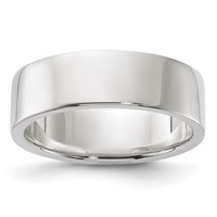 Sterling Silver 6mm Lightweight Flat Band view 1