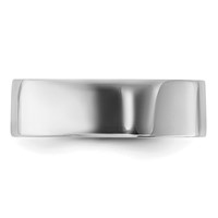 Sterling Silver Rhodium-plated 6mm Flat Band view 3