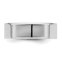Sterling Silver Rhodium-plated 6mm Flat Band view 4
