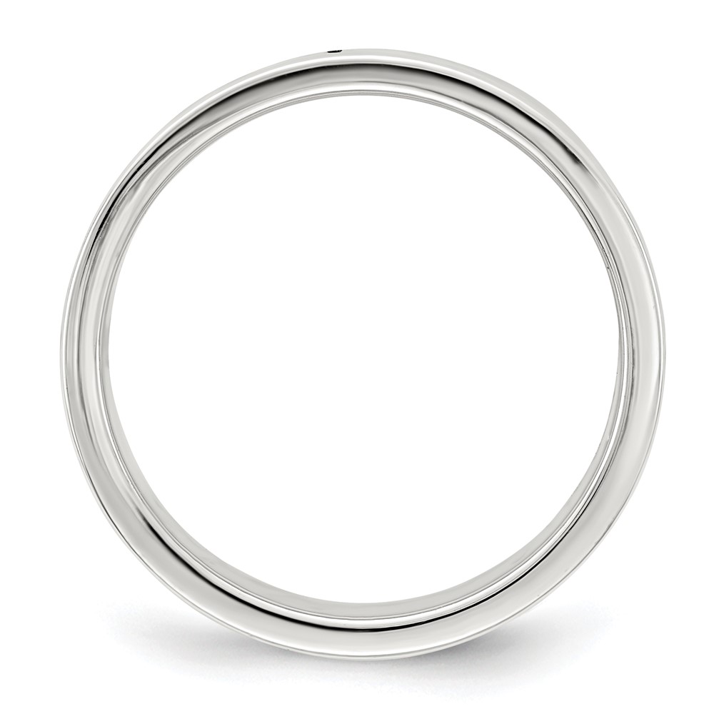 Sterling Silver 7mm Lightweight Flat Size 7.5 Band (QWFB070-7.5)