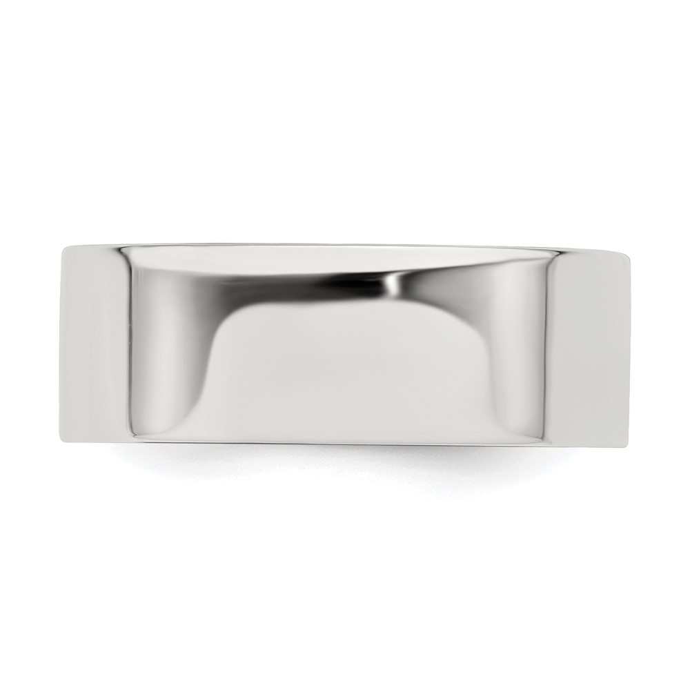 Sterling Silver 7mm Lightweight Flat Size 7.5 Band (QWFB070-7.5)
