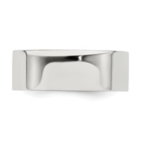 Sterling Silver 7mm Lightweight Flat Band view 4