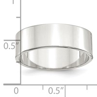Sterling Silver 7mm Lightweight Flat Band view 3