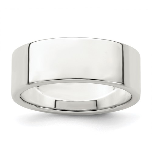 Sterling Silver 7mm Lightweight Flat Band, Size 4