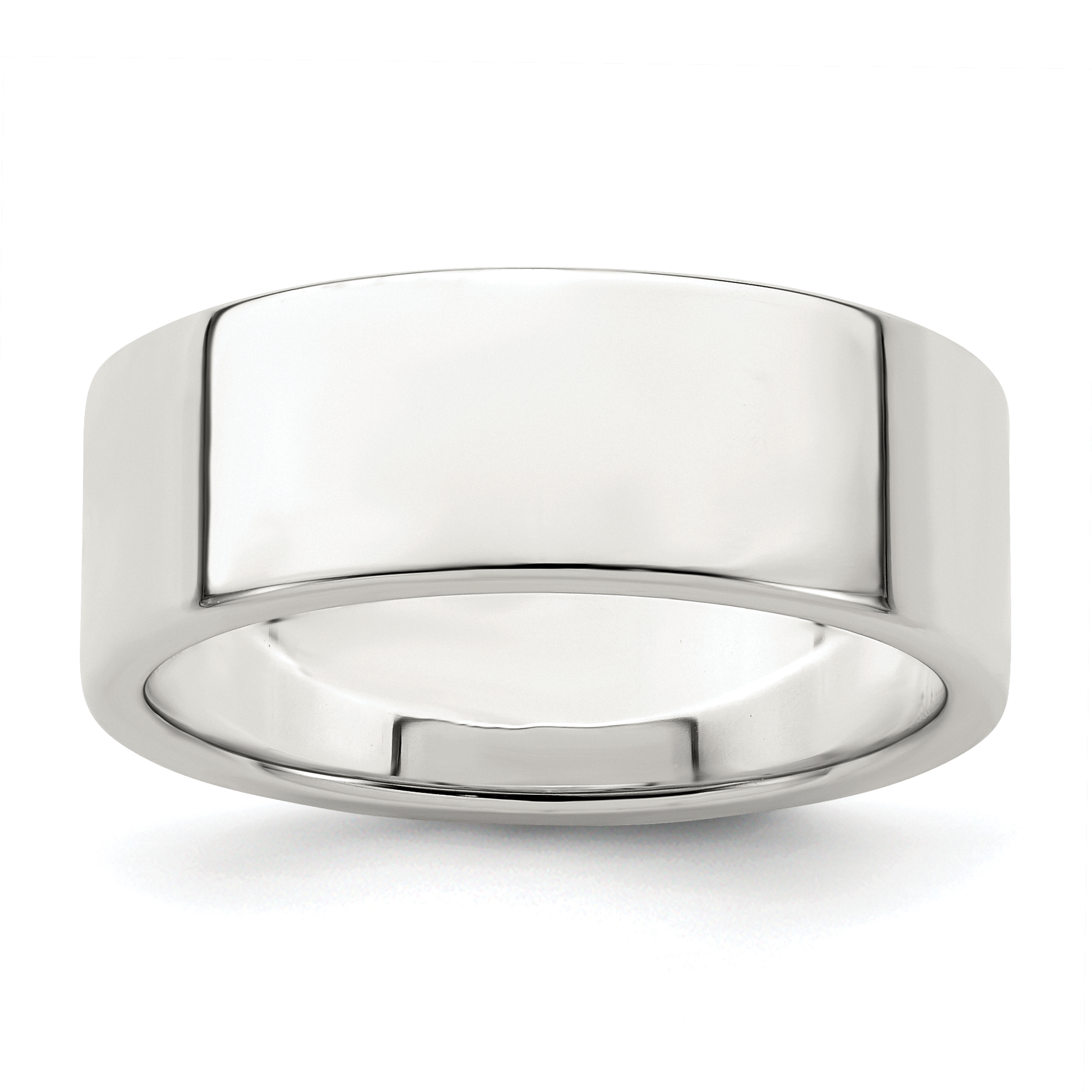 Sterling Silver 7mm Lightweight Flat Size 7.5 Band (QWFB070-7.5)