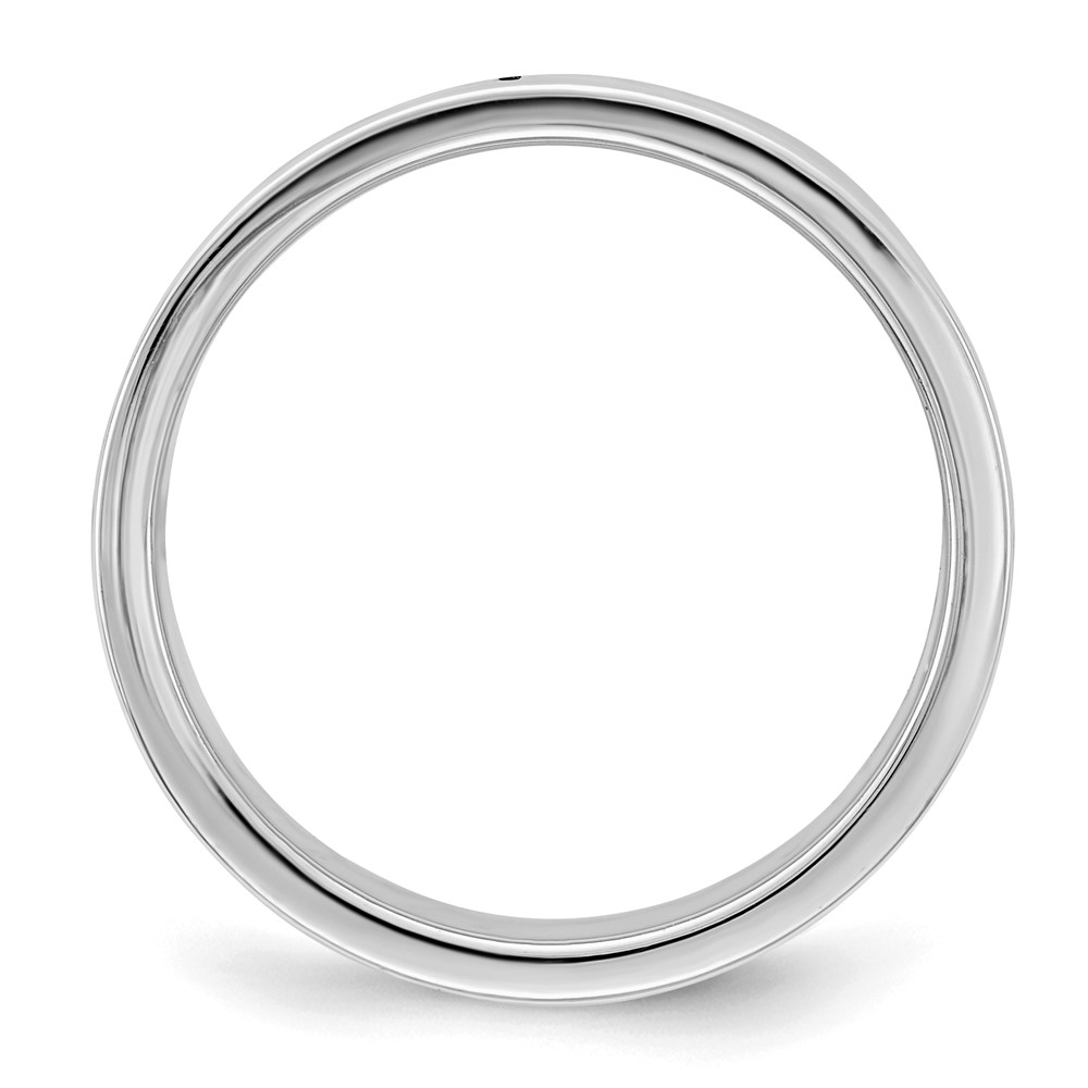 Sterling Silver Rhodium-plated 7mm Flat Size 10 Band (QWFB070RH-10)