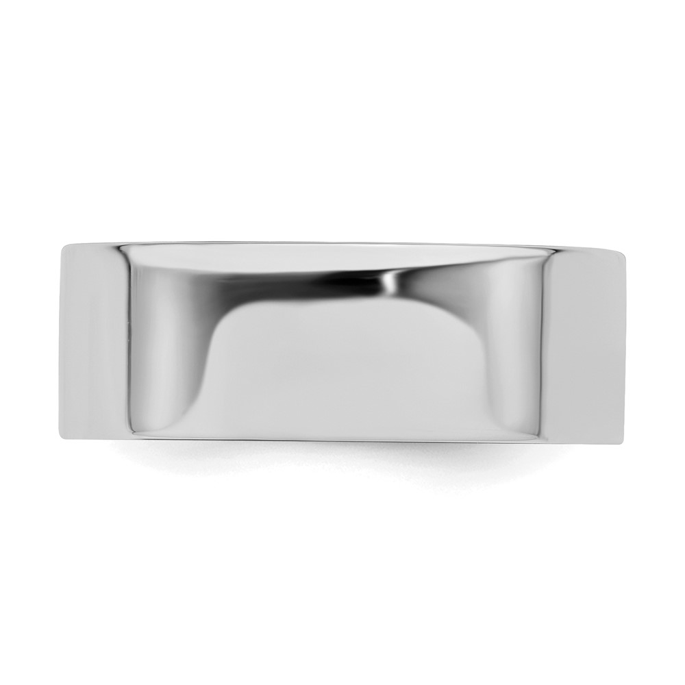 Sterling Silver Rhodium-plated 7mm Flat Size 10 Band (QWFB070RH-10)
