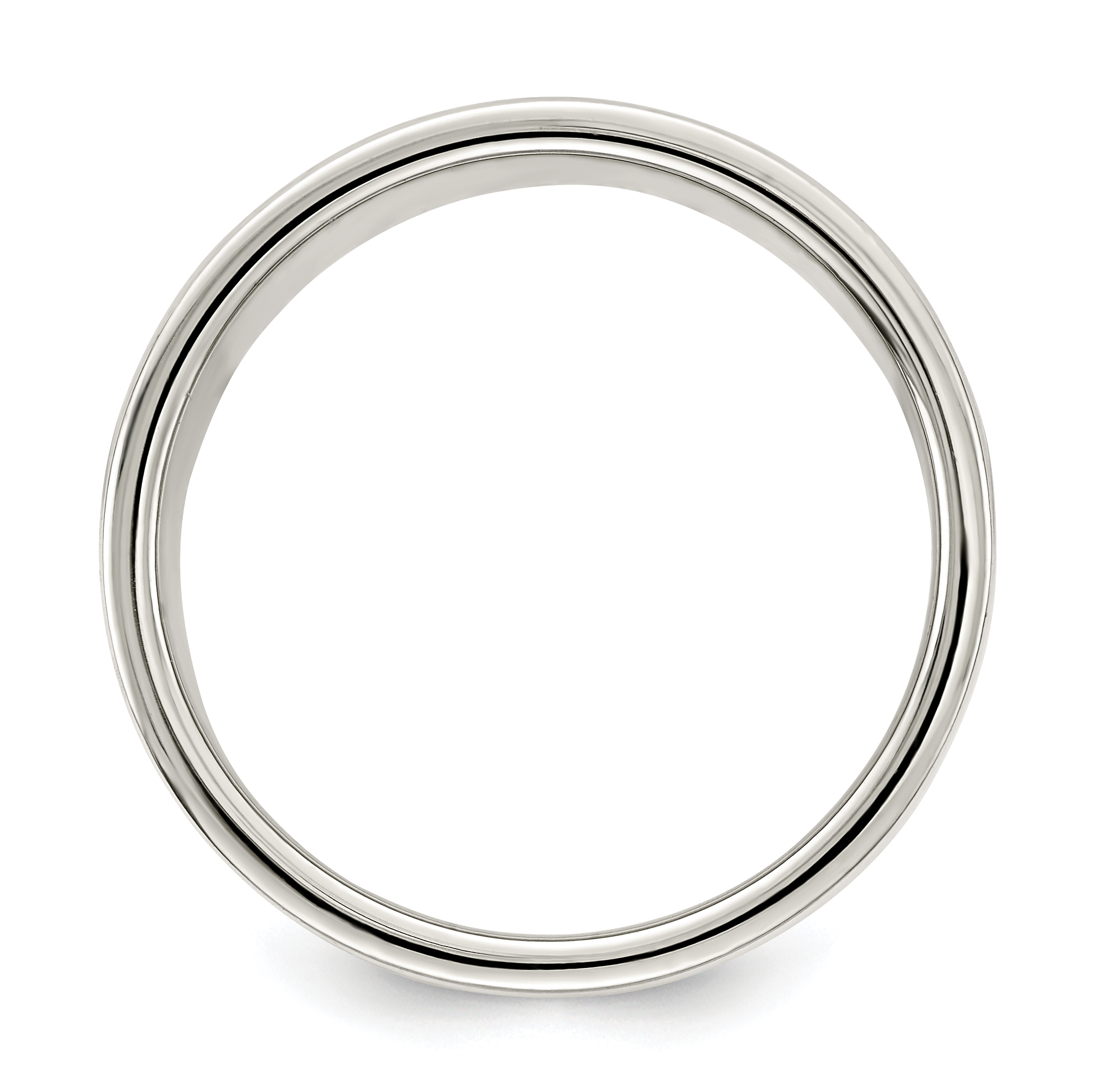 Silver 8mm Lightweight Flat Size 8 Band QWFB080 - Bild 2 von 6