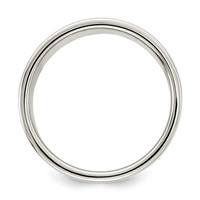 Sterling Silver 8mm Lightweight Flat Band view 2