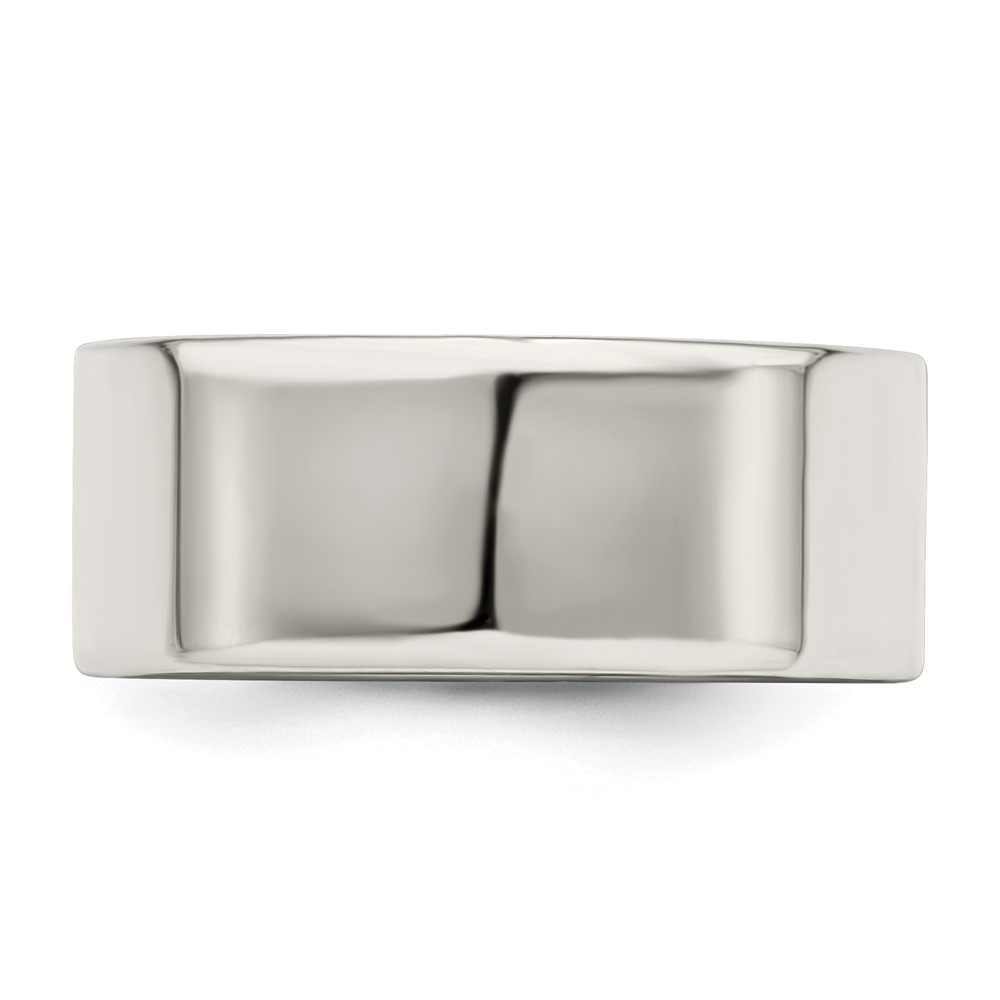 Sterling Silver 8mm Lightweight Flat Size 12 Band (QWFB080-12)