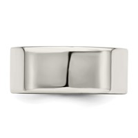 Sterling Silver 8mm Lightweight Flat Band view 4