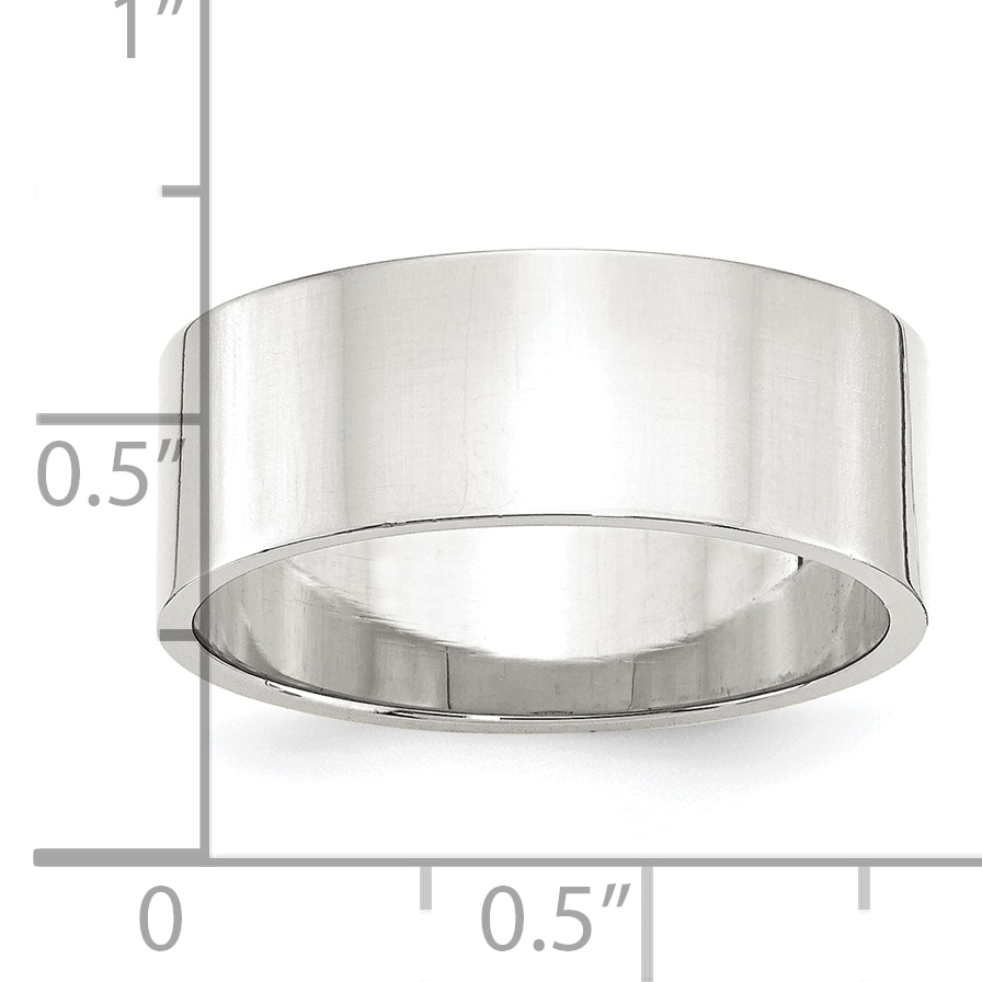 Silver 8mm Lightweight Flat Size 8 Band QWFB080 - Bild 3 von 6