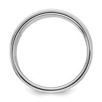 Sterling Silver Rhodium-plated 8mm Flat Band - Size 6 view 2