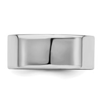 Sterling Silver Rhodium-plated 8mm Flat Band - Size 6 view 3